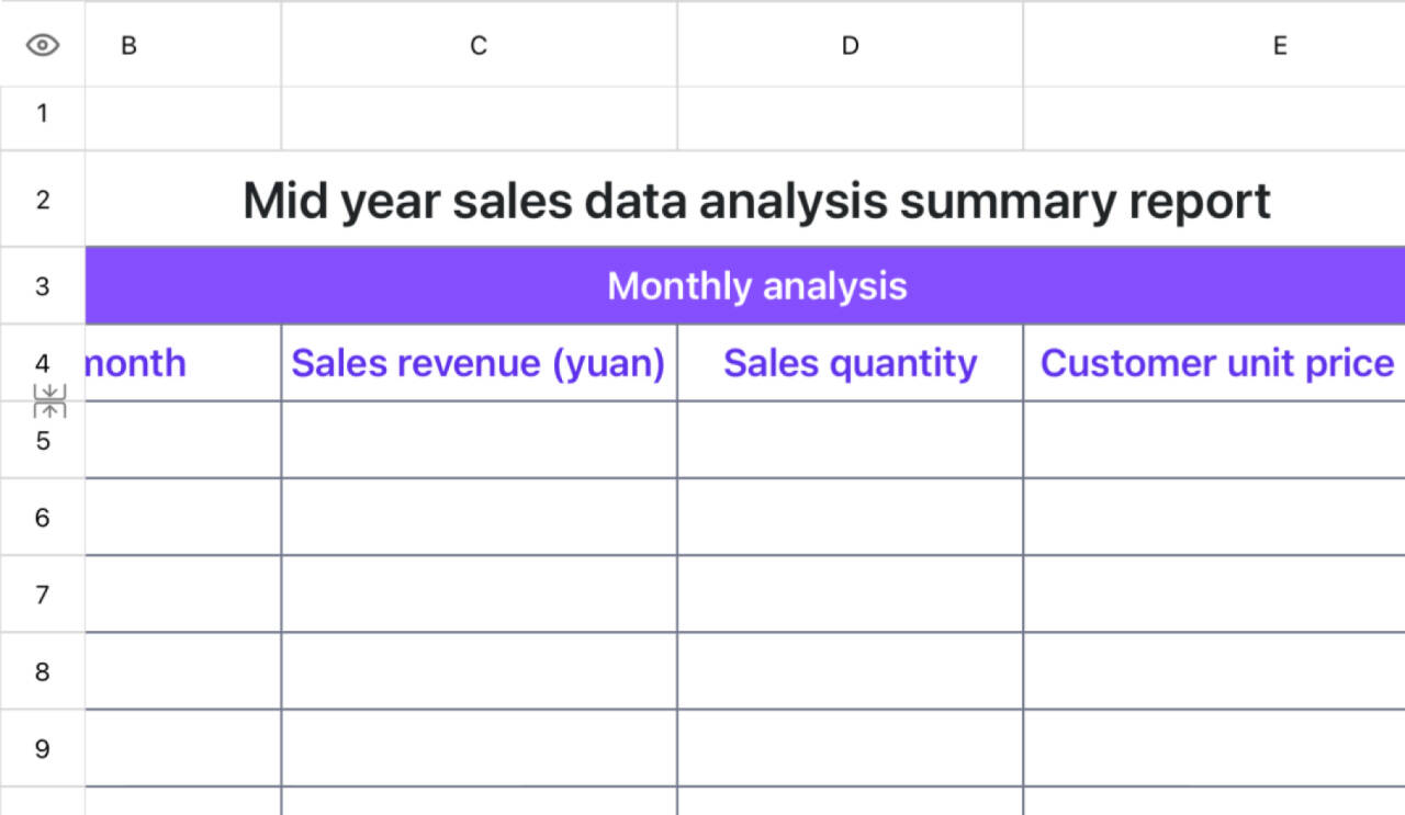Sales data midyear analysis summary report 1